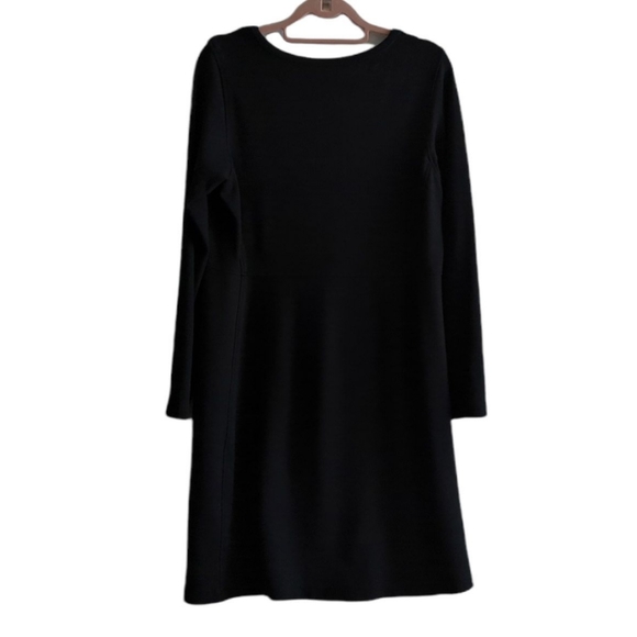 Duluth Trading Black Knit Long Sleeve Dress w Zip Pocket Size L - Picture 2 of 9